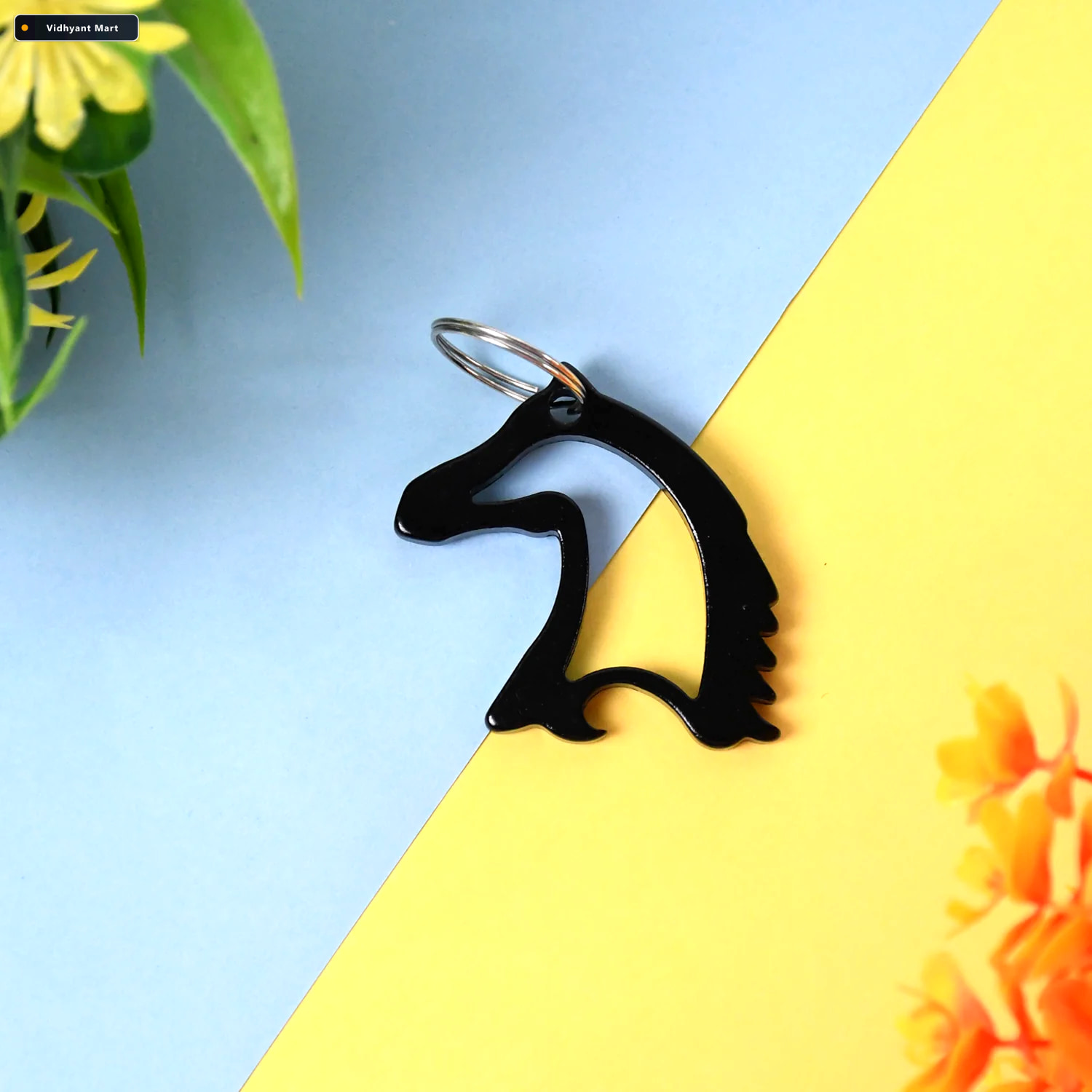 Vidhyant Mart Horse Face Keychain Durable Metal Equestrian Acces 1