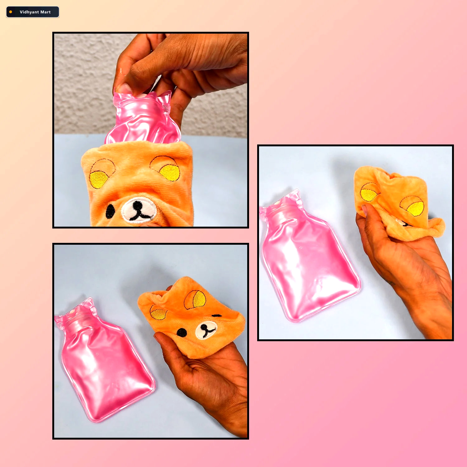 Vidhyant Mart Hot Water Bag For Pain Relief Soft Cover Portable 3