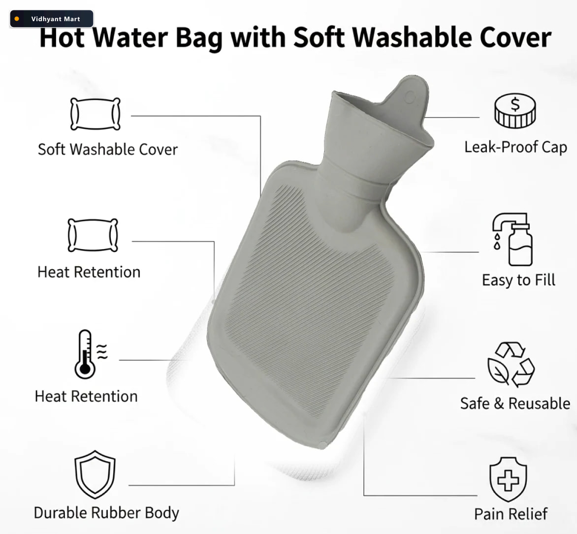 Vidhyant Mart Hot Water Bag Leak Proof Relief For Pain Cramps Ve 4