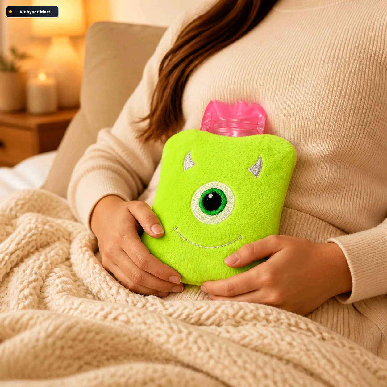 Vidhyant Mart Hot Water Bag Monster Print For Pain Relief Warmth 1