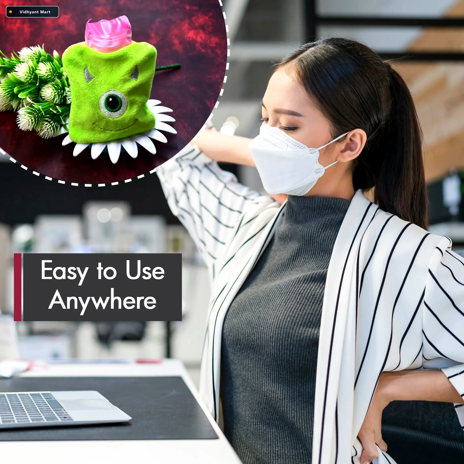 Vidhyant Mart Hot Water Bag Monster Print For Pain Relief Warmth 3