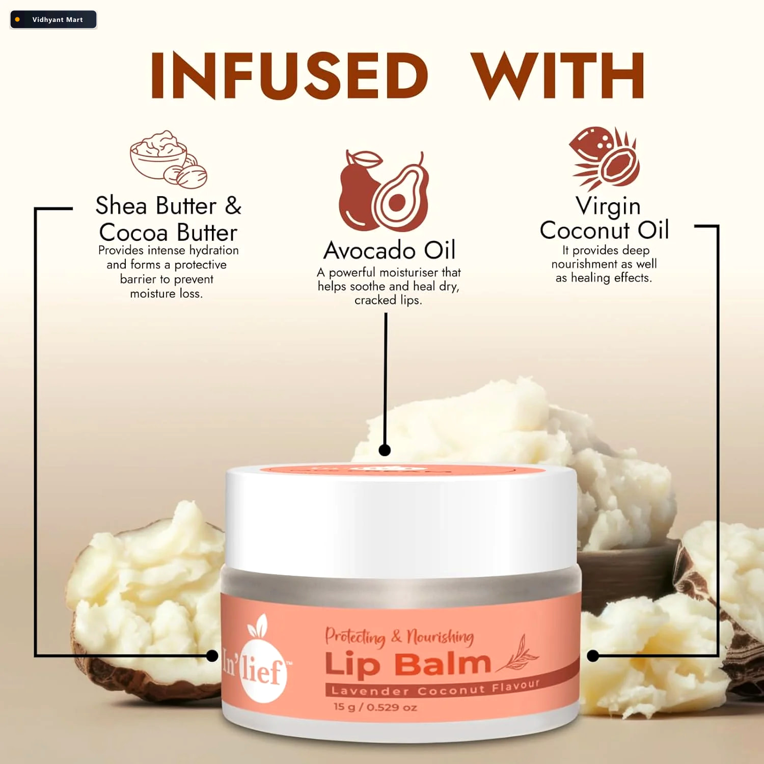 Vidhyant Mart Hydrating Lip Balm Deeply Moisturizing Nourishing 3