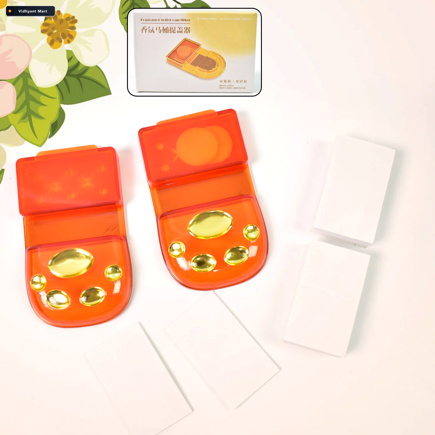 Vidhyant Mart Hygienic Toilet Lid Lifter Fragrance Self Adhesive 4