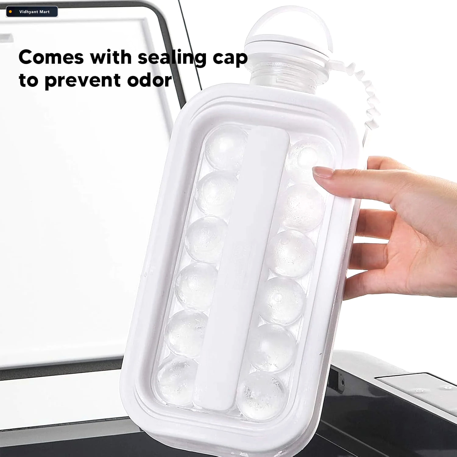 Vidhyant Mart Ice Ball Maker 2 In 1 Portable Tray With 17 Sphere 3