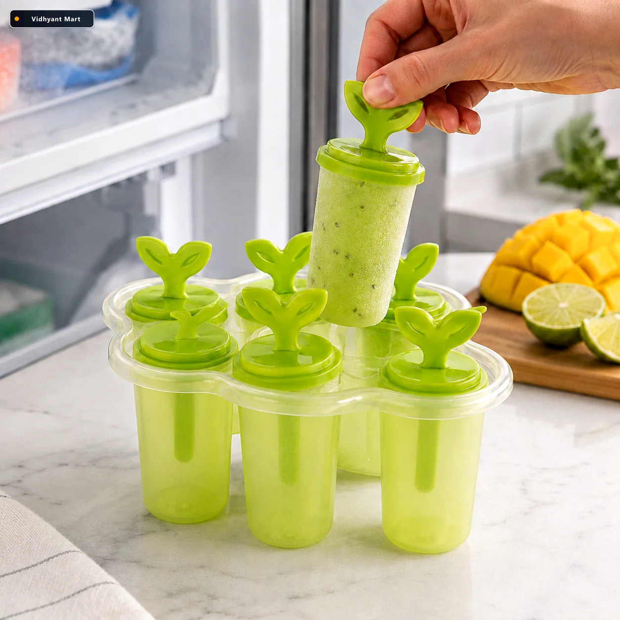 Vidhyant Mart Ice Candy Maker 6 Cavity Bpa Free Plastic Mold Ind 1