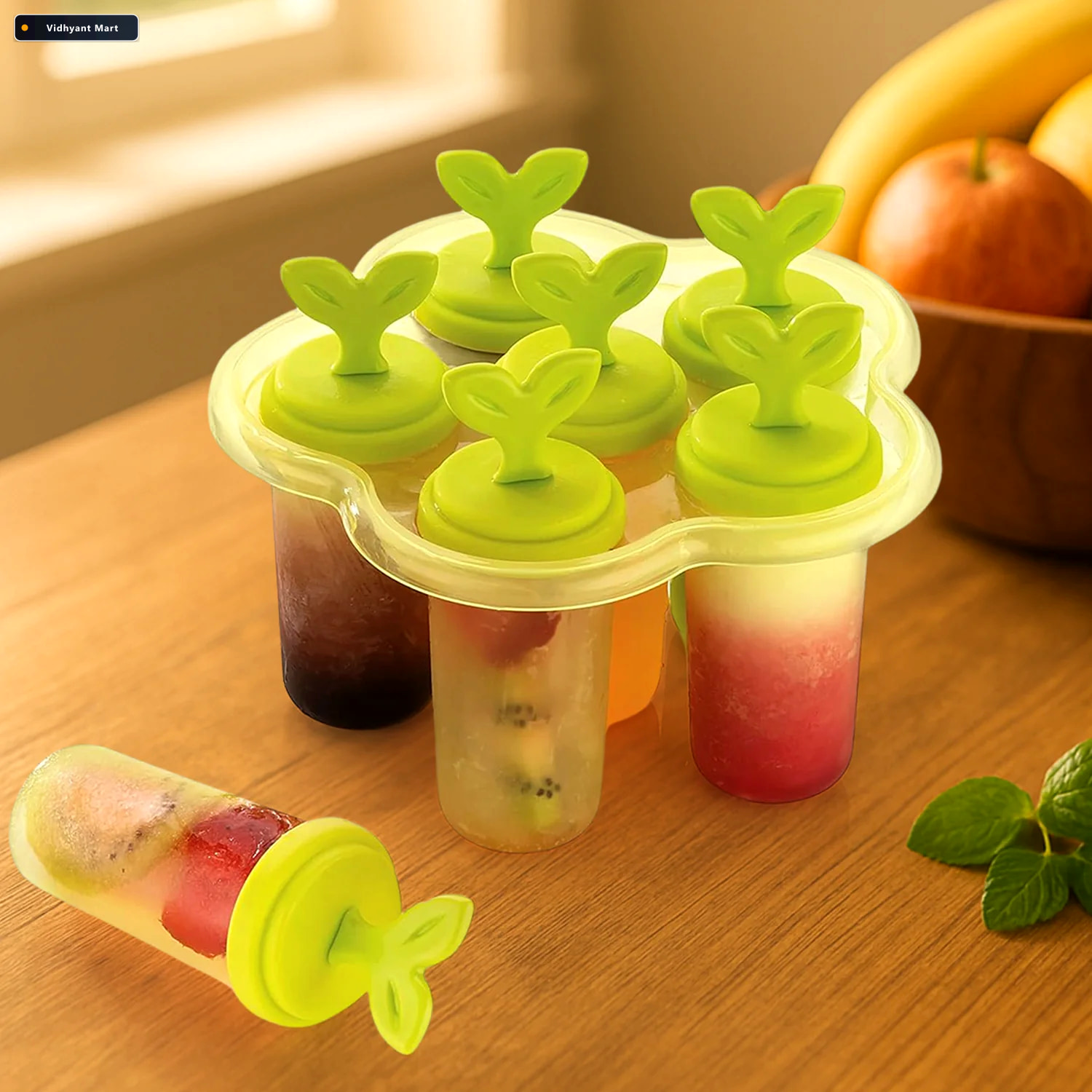 Vidhyant Mart Ice Candy Maker 6 Cavity Bpa Free Plastic Mold Ind 2