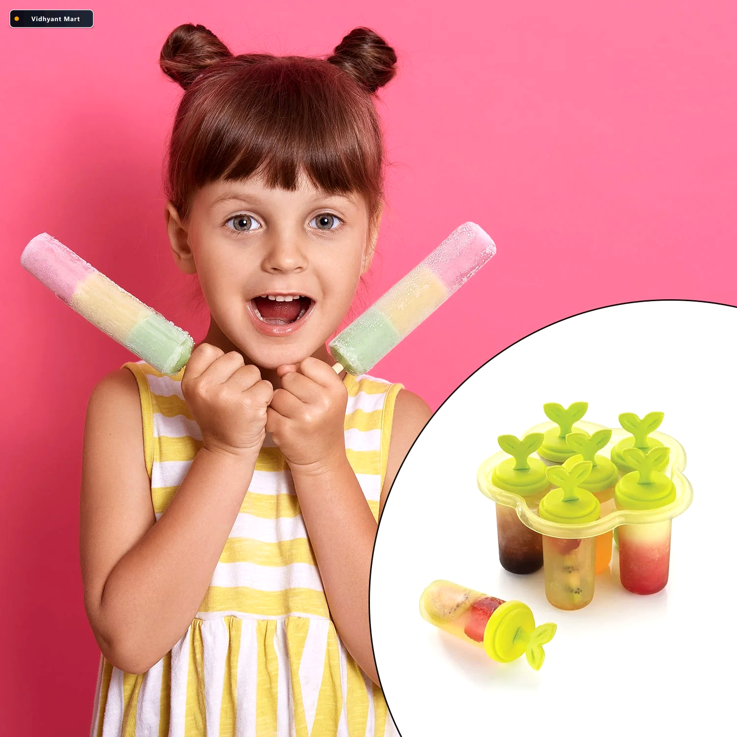 Vidhyant Mart Ice Candy Maker 6 Cavity Bpa Free Plastic Mold Ind 3