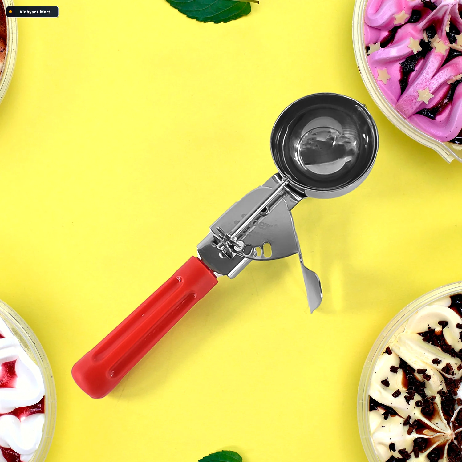 Vidhyant Mart Ice Cream Scoop 70 Ml Stainless Steel Head With Er 1