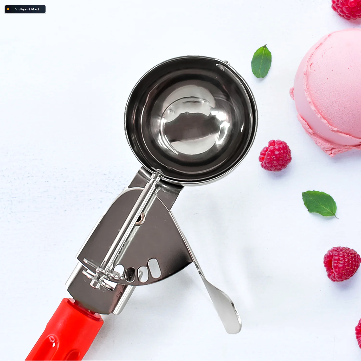 Vidhyant Mart Ice Cream Scoop 70 Ml Stainless Steel Head With Er 3