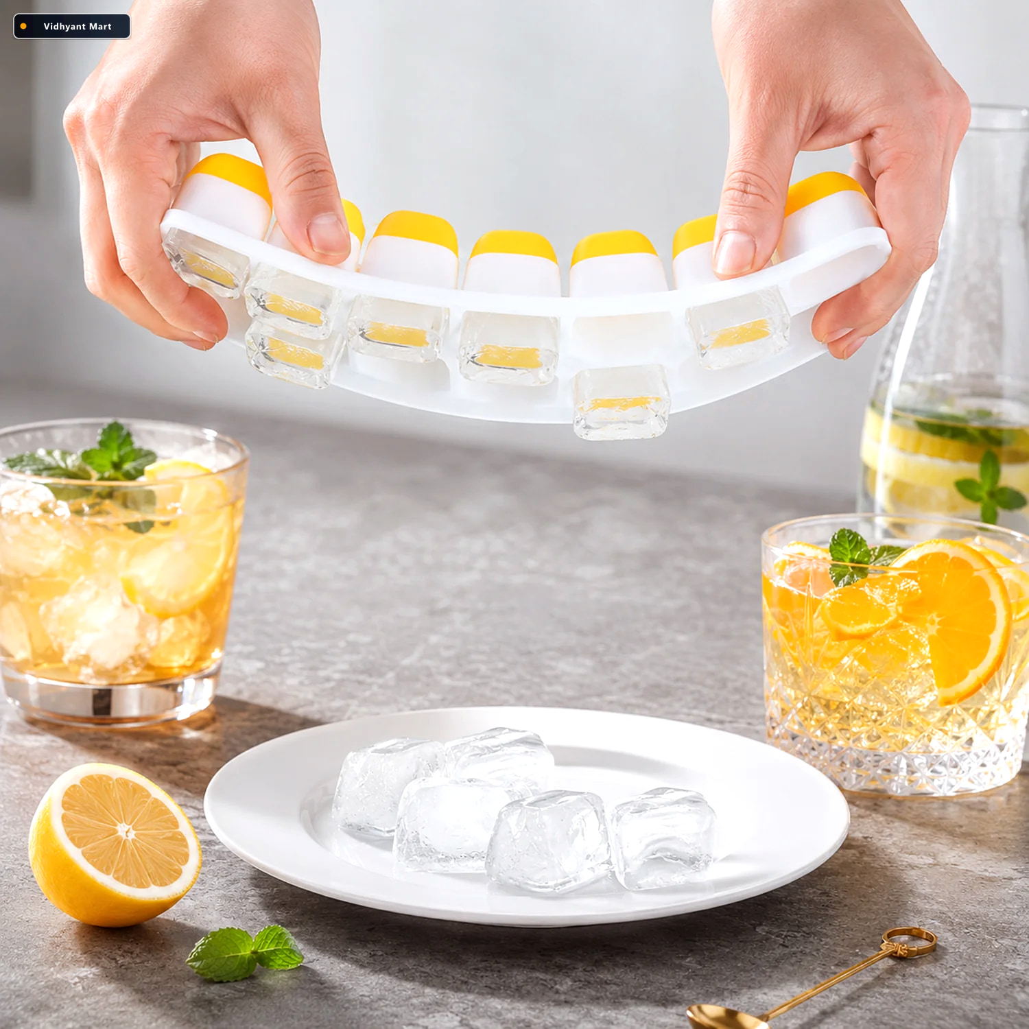 Vidhyant Mart Ice Cube Tray With Spill Proof Lid Effortless Ice 2