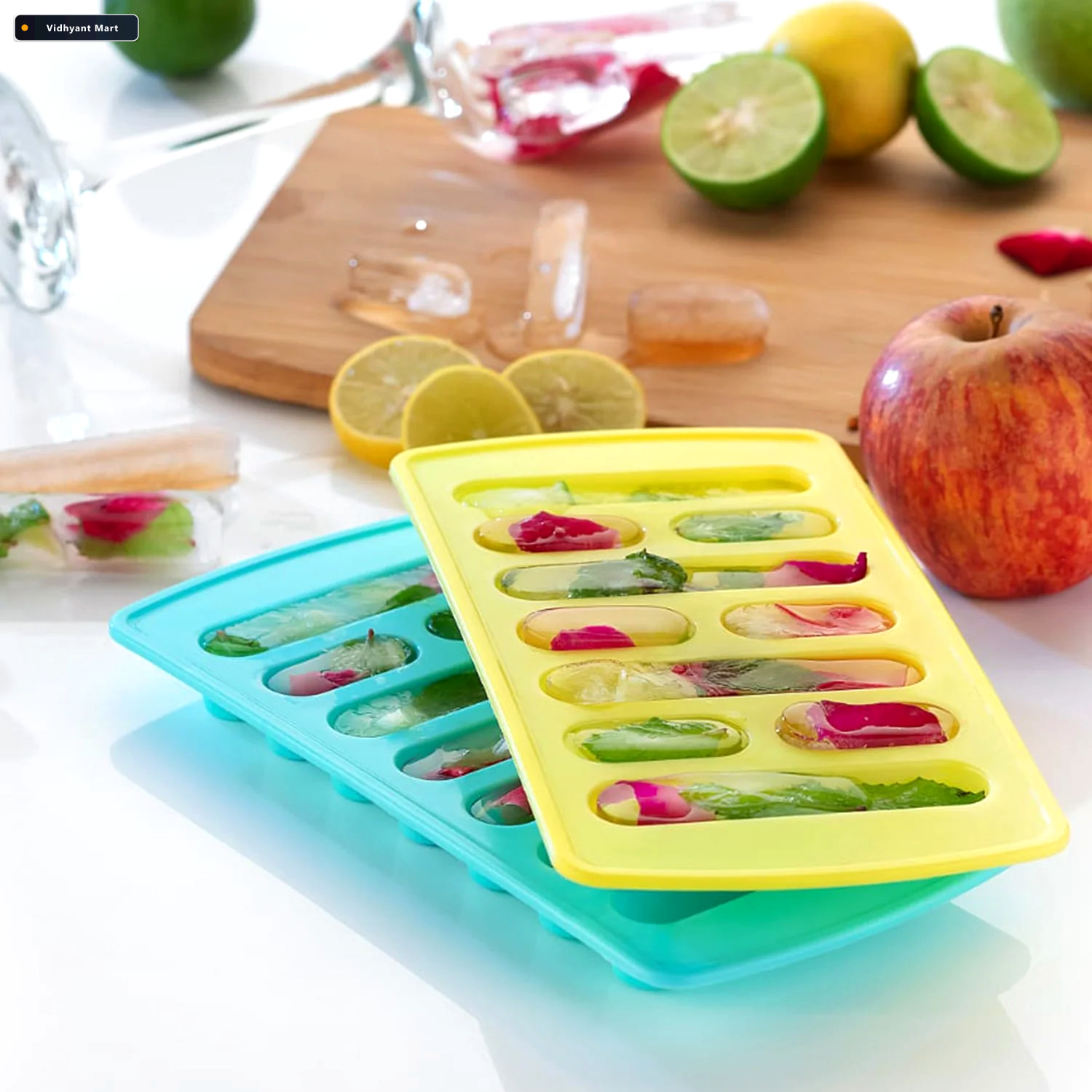 Vidhyant Mart Ice Tray Set Lightweight Easy To Use For Quick Ice 4