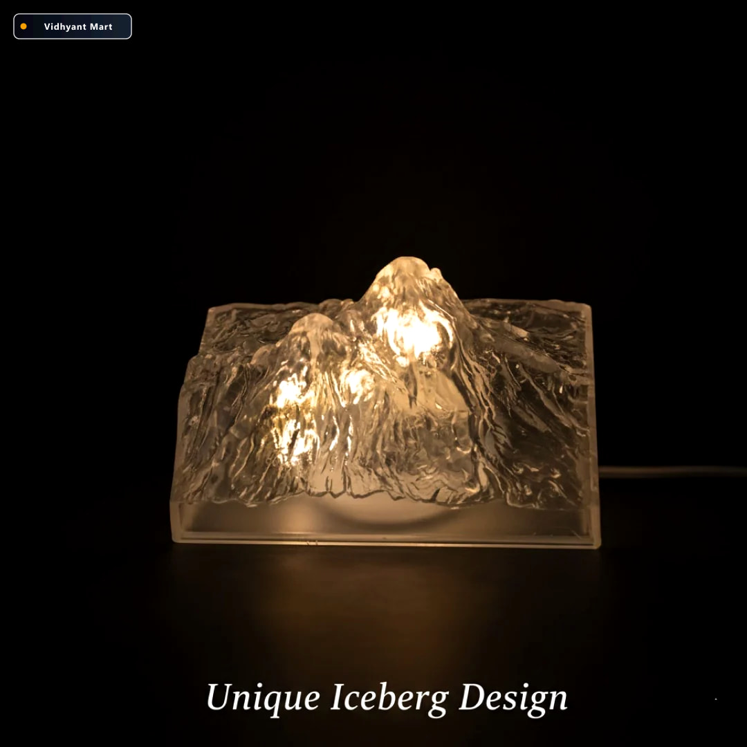 Vidhyant Mart Iceberg Night Light Flameless Led Decor For Home I 2