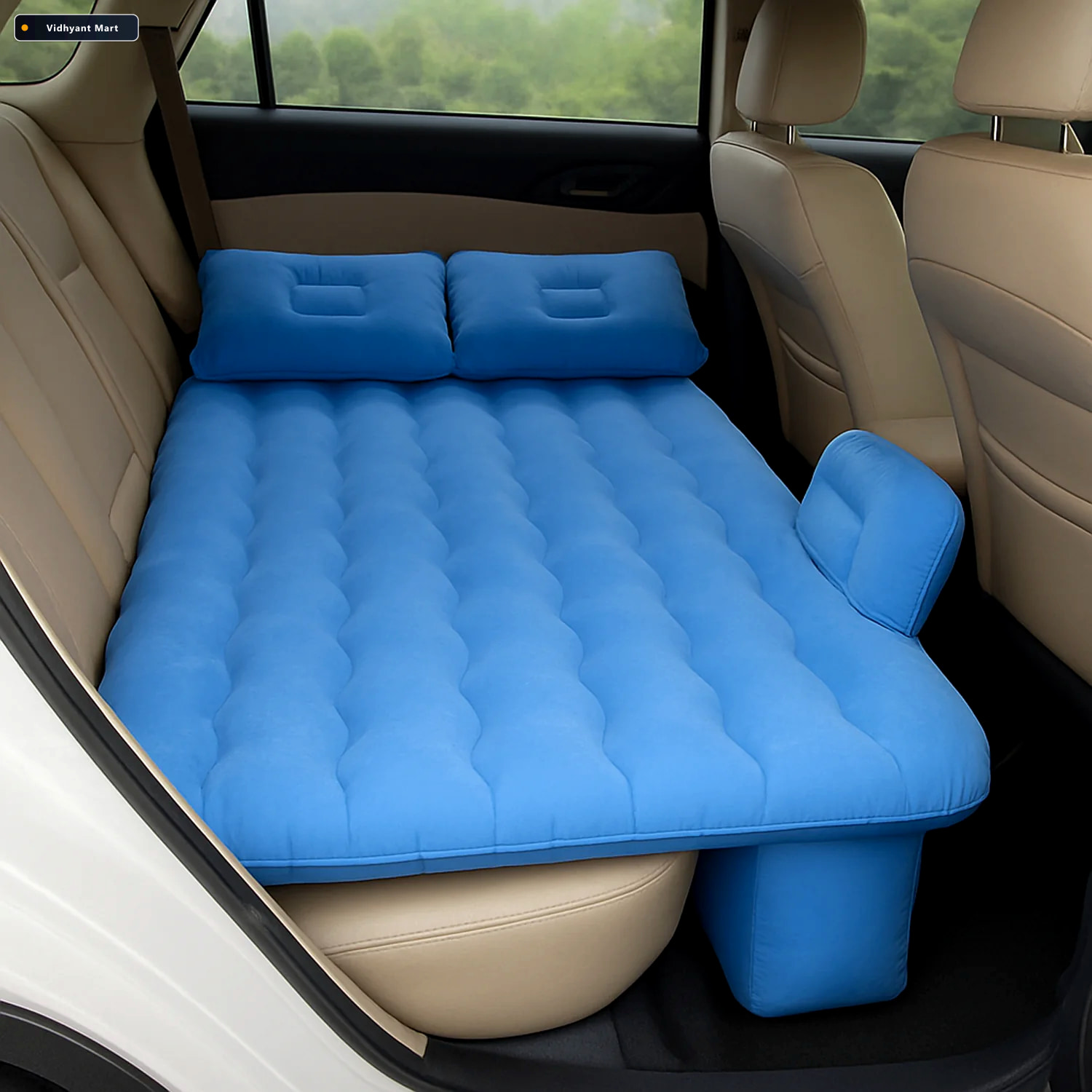 Vidhyant Mart Inflatable Car Backseat Air Mattress Portable Comf 1