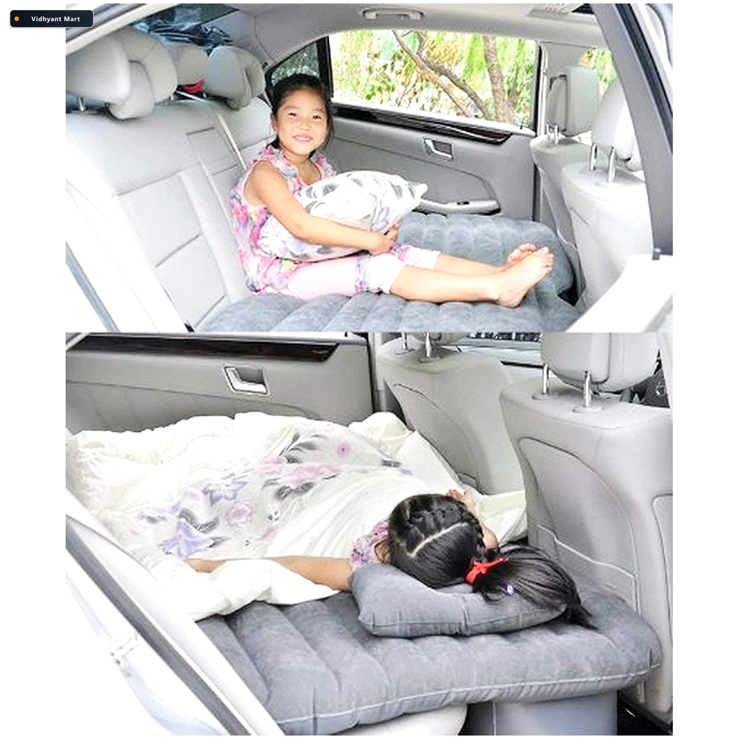 Vidhyant Mart Inflatable Car Bed Portable Travel Mattress Kit Ve 2