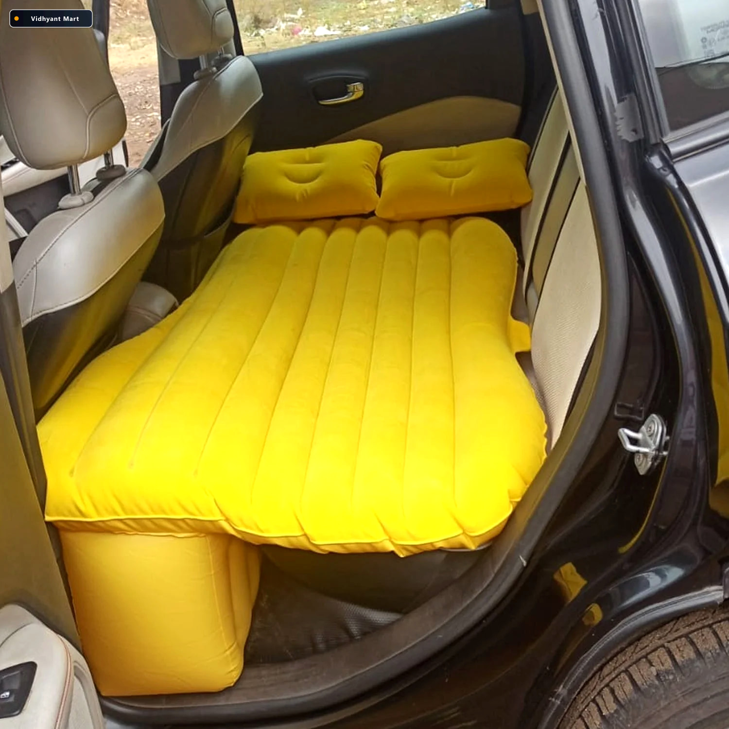 Vidhyant Mart Inflatable Car Bed Portable Travel Mattress Kit Ve 3