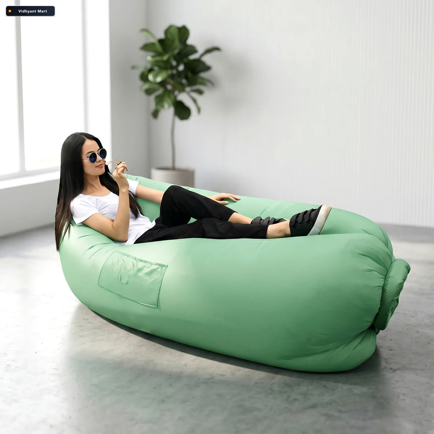 Vidhyant Mart Inflatable Lounger Portable Comfortable For Indoor 1