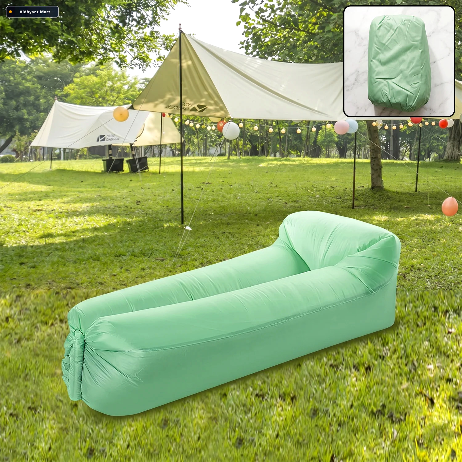 Vidhyant Mart Inflatable Lounger Portable Comfortable For Indoor 2