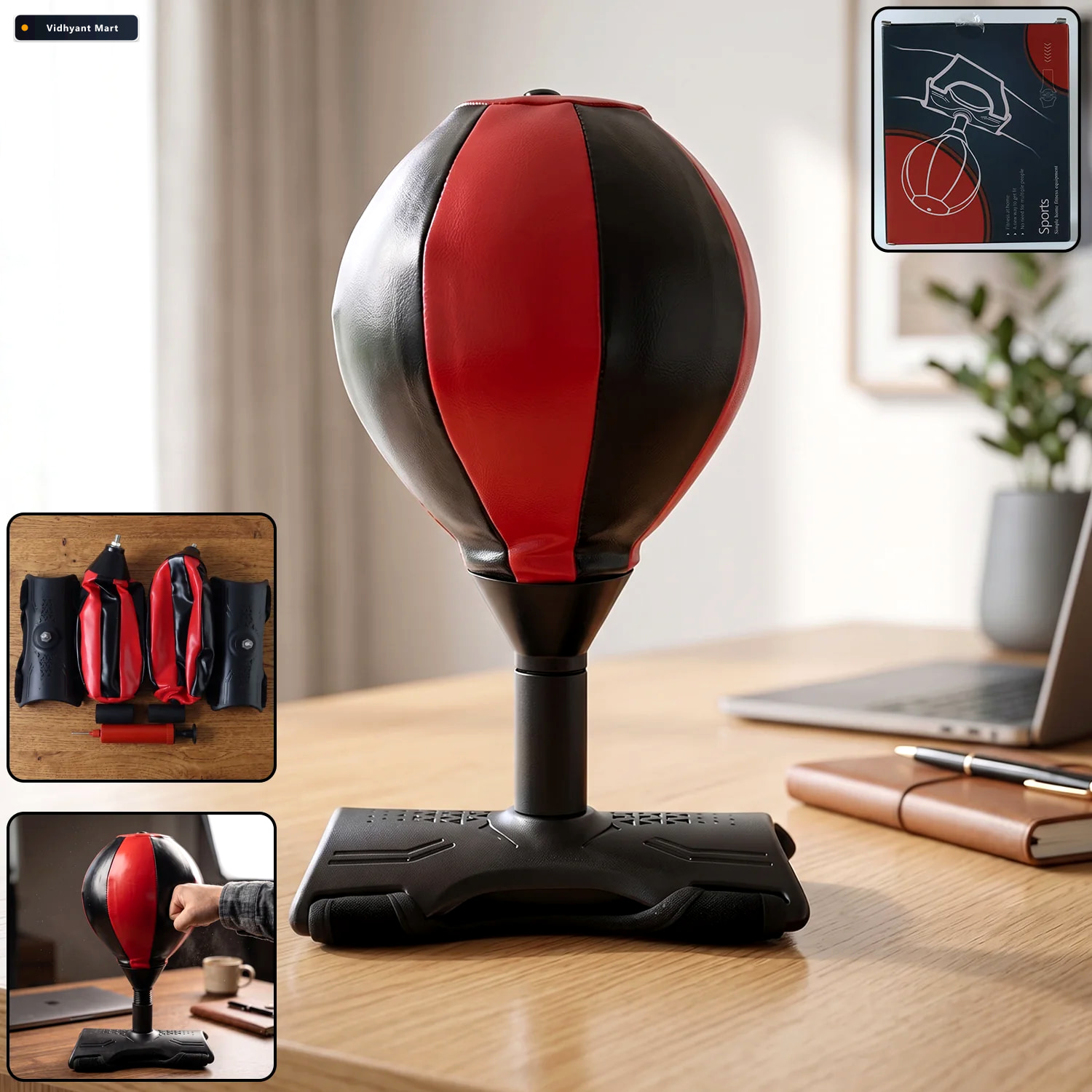 Vidhyant Mart Inflatable Punching Bag Portable Durable For Indoo 2