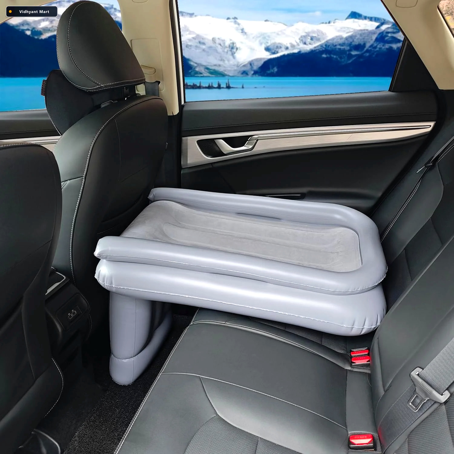 Vidhyant Mart Inflatable Travel Air Bed Mattress For Car Back Se 2