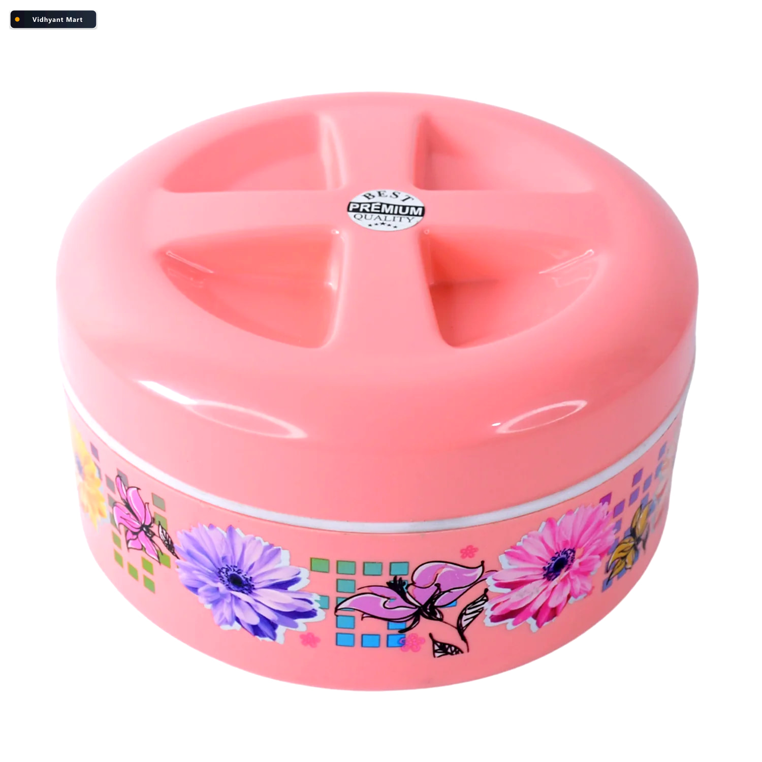 Vidhyant Mart Insulated Lunch Box Floral Print Double Wall Hot P 1