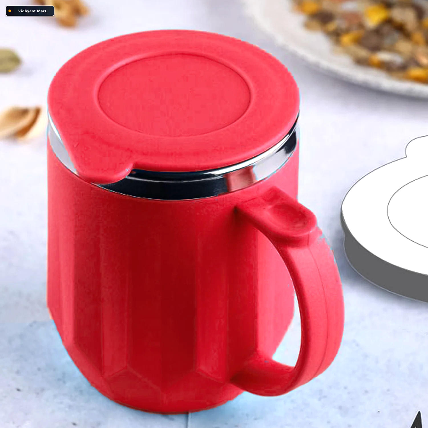 Vidhyant Mart Insulated Mug 350ml Stainless Steel Hot Cold Coffe 3