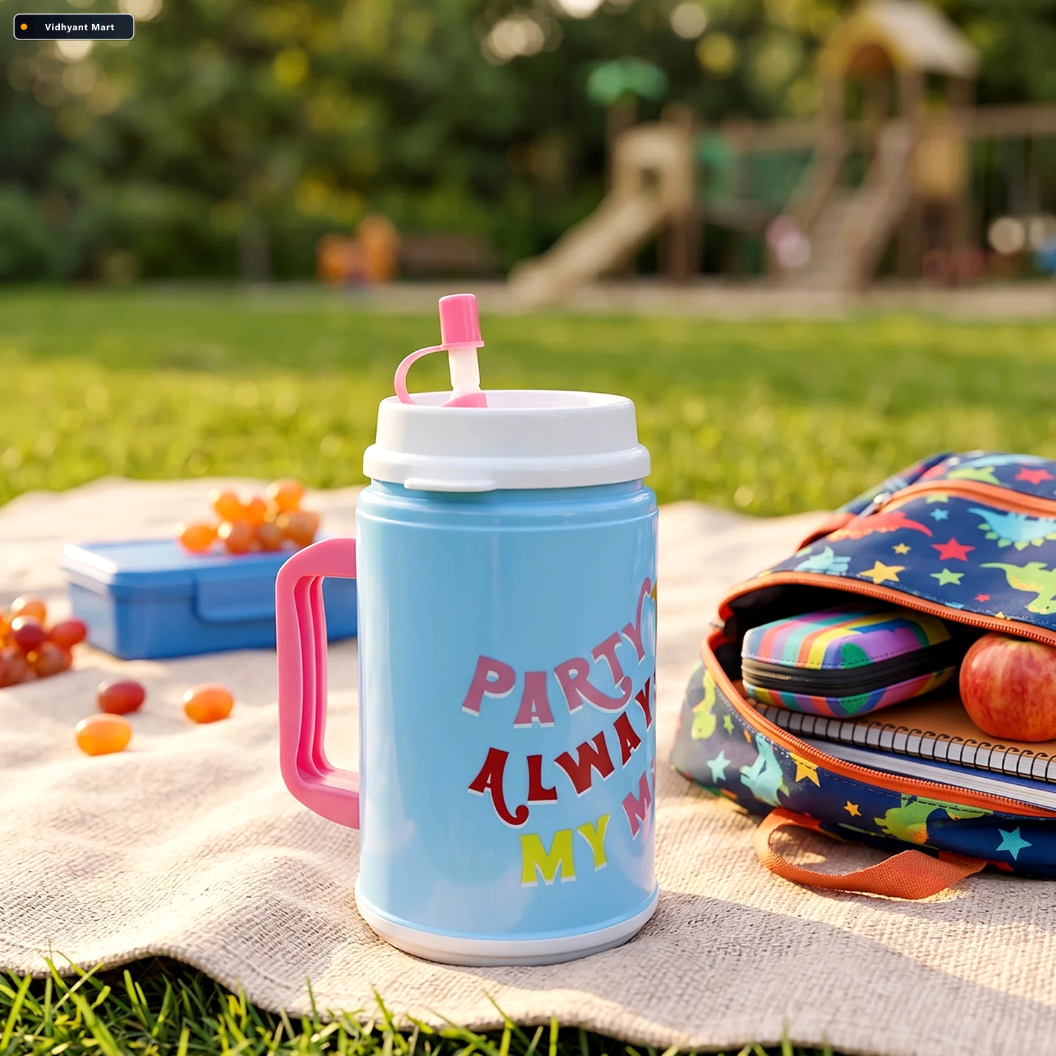 Vidhyant Mart Insulated Mug With Straw 709 Ml Leak Resistant Bot 4