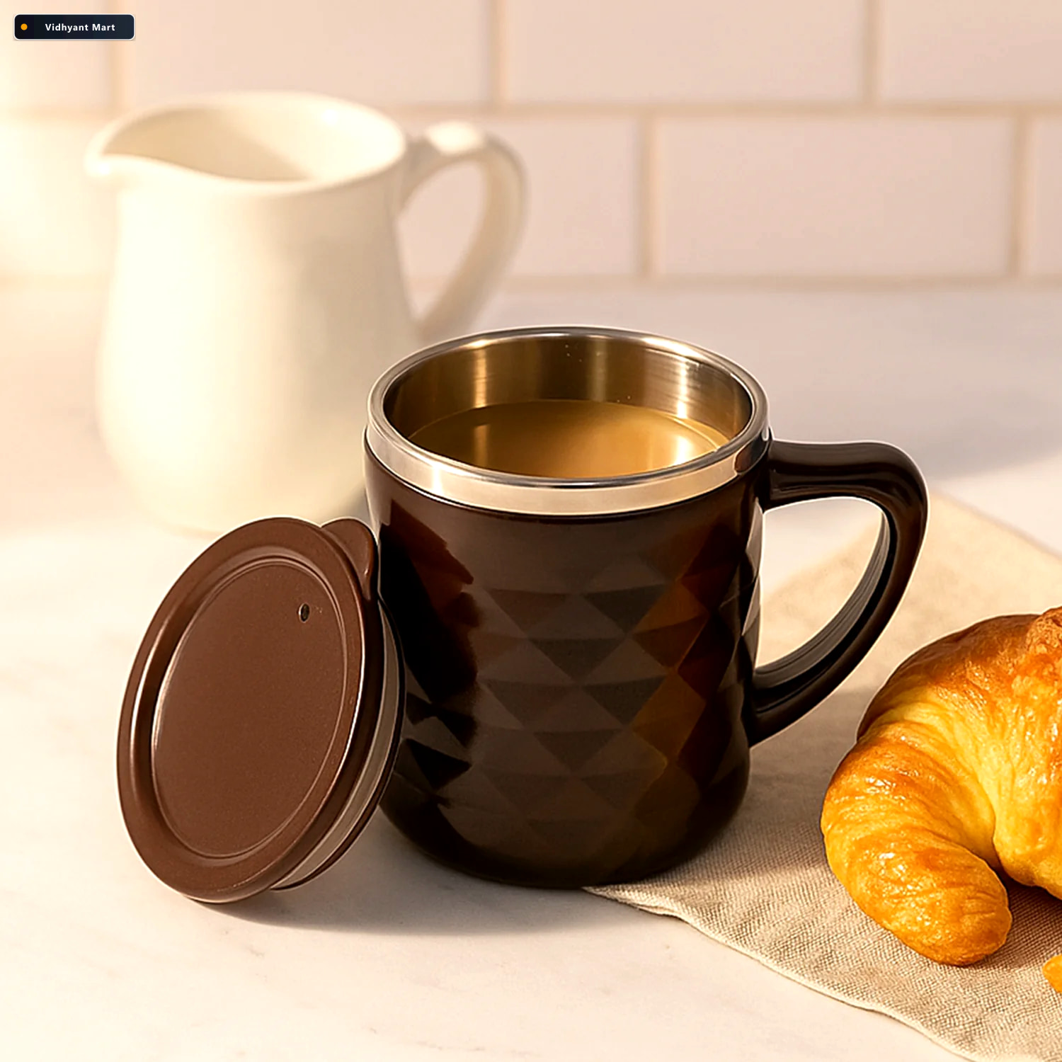 Vidhyant Mart Insulated Tea Coffee Mug Leak Resistant With Metal 1