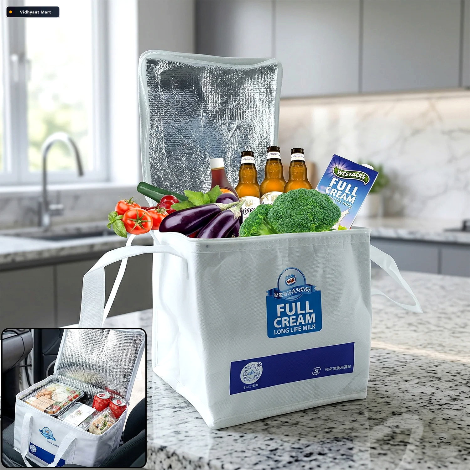 Vidhyant Mart Insulated Thermal Lunch Bag Keeps Food Hot Or Cold 1