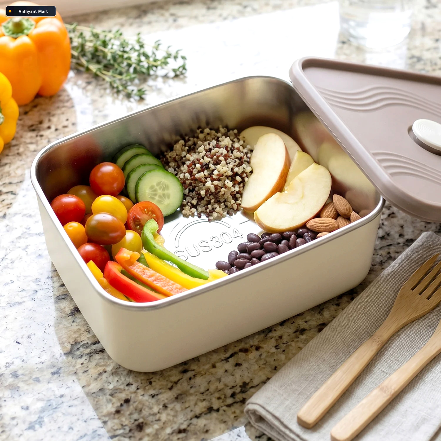 Vidhyant Mart Insulated Tiffin Lunch Box Set Keeps Food Warm Coo 3