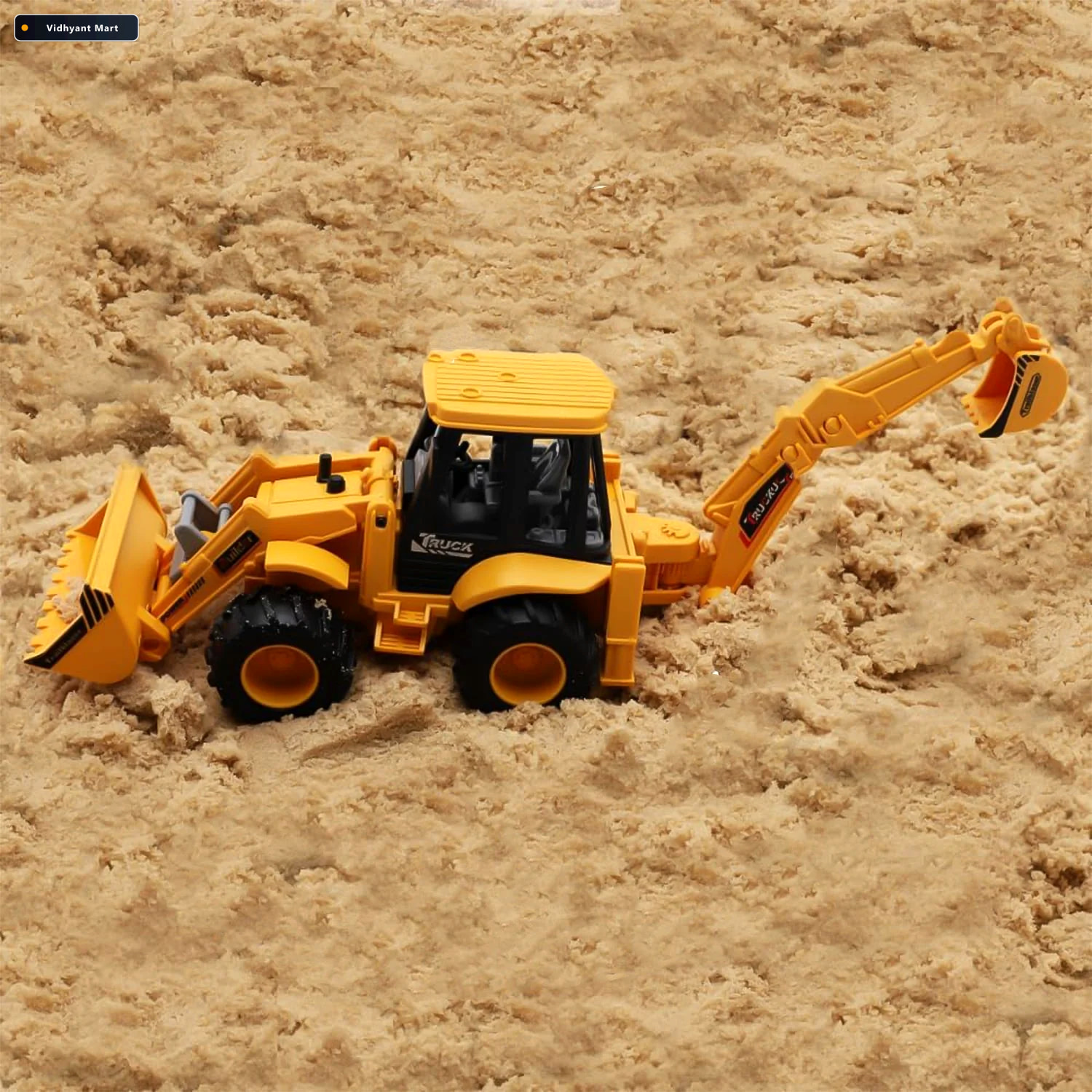 Vidhyant Mart Jcb Style Backhoe Loader Toy Friction Powered Fun 2