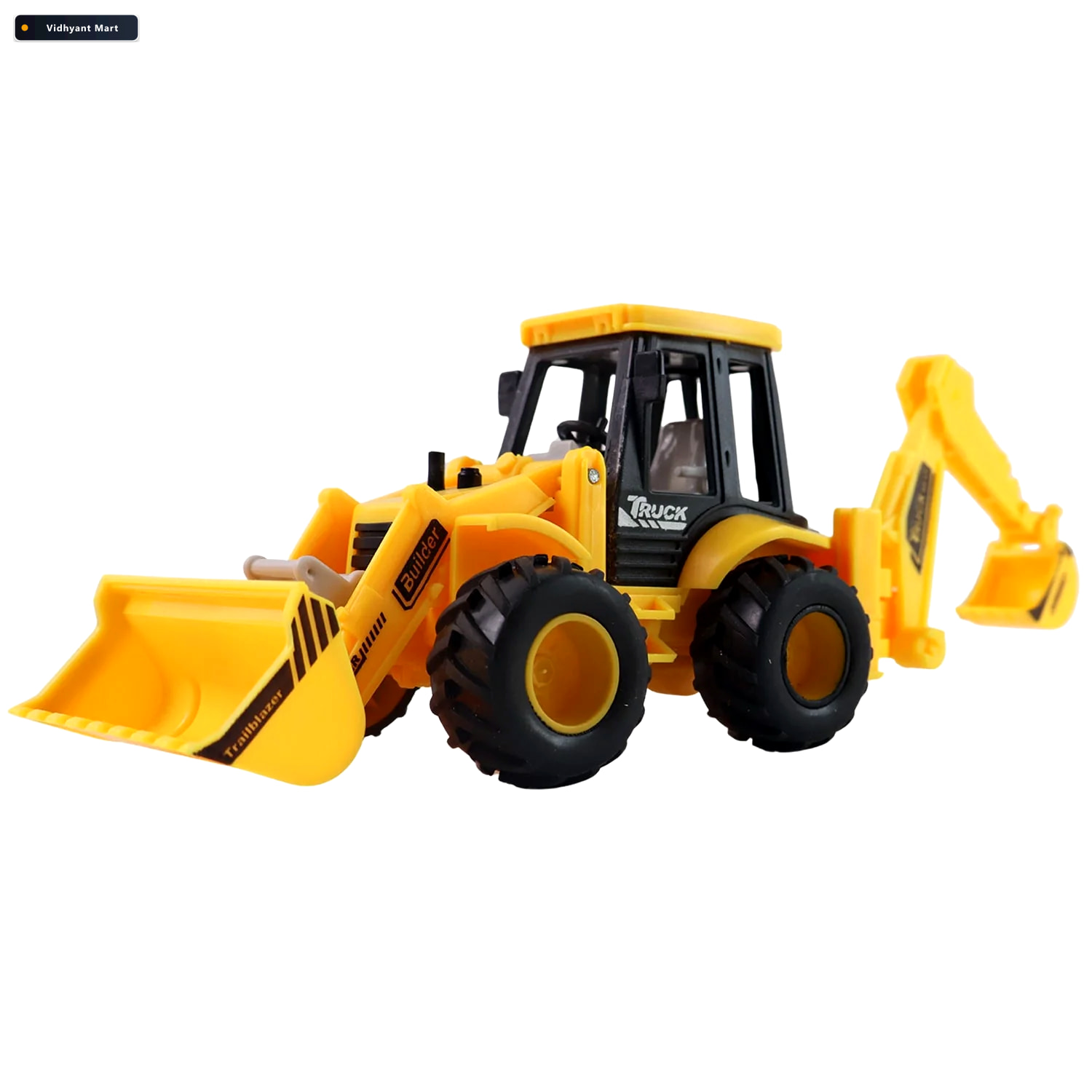 Vidhyant Mart Jcb Style Backhoe Loader Toy Friction Powered Fun 4