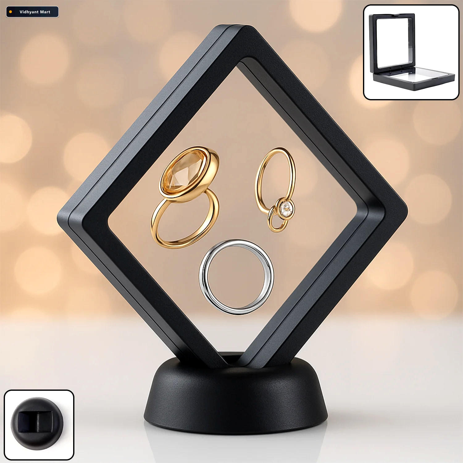 Vidhyant Mart Jewellery Display Box Elegant Floating Design For 1