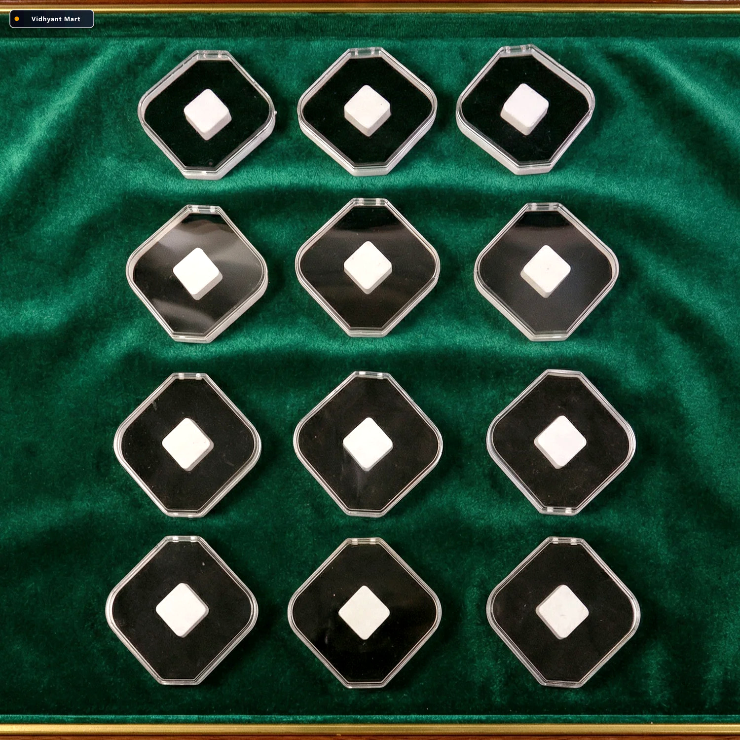Vidhyant Mart Jewellery Storage Box Set 12 Pc Soft Cushion Displ 3
