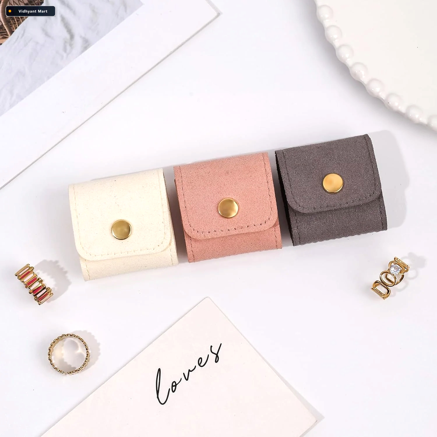 Vidhyant Mart Jewellery Storage Pouch Compact Foldable Travel Or 2