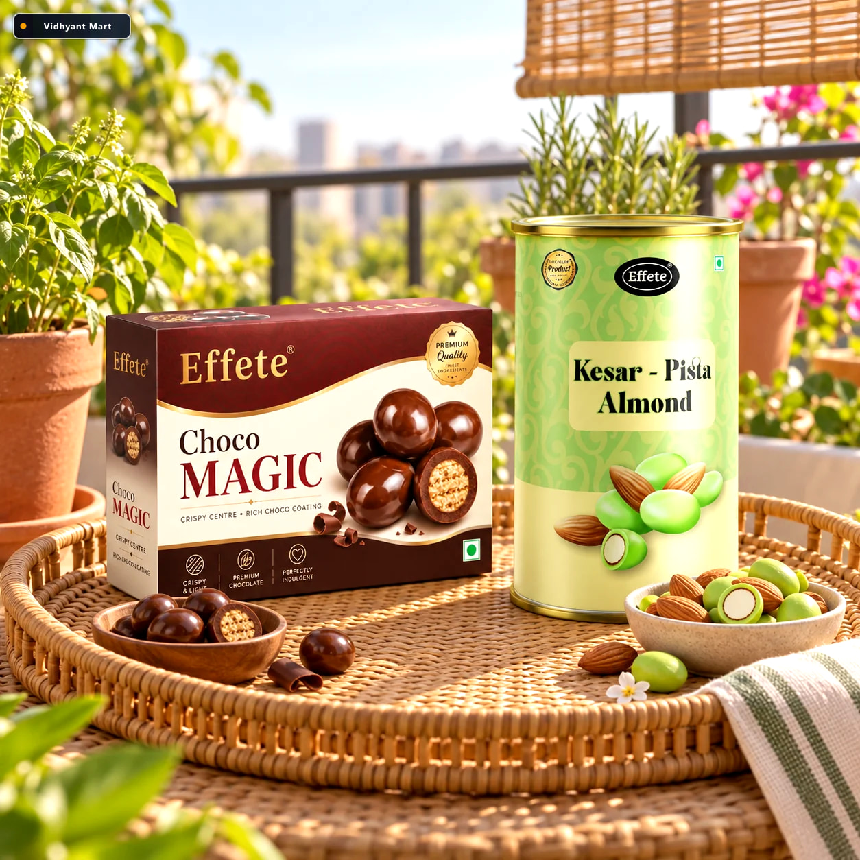 Vidhyant Mart Kesar Pista Almonds With Choco Magic Chocolate Bit 1