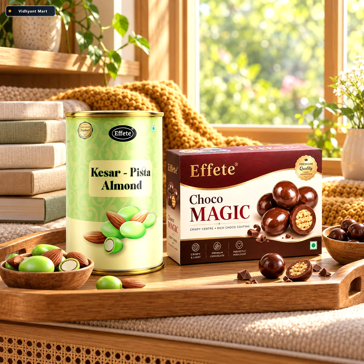 Vidhyant Mart Kesar Pista Almonds With Choco Magic Chocolate Bit 2