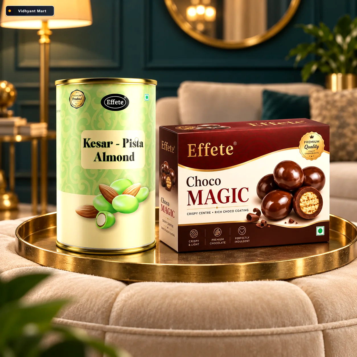 Vidhyant Mart Kesar Pista Almonds With Choco Magic Chocolate Bit 3