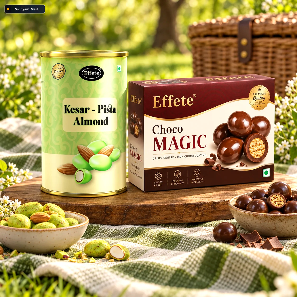 Vidhyant Mart Kesar Pista Almonds With Choco Magic Chocolate Bit 4