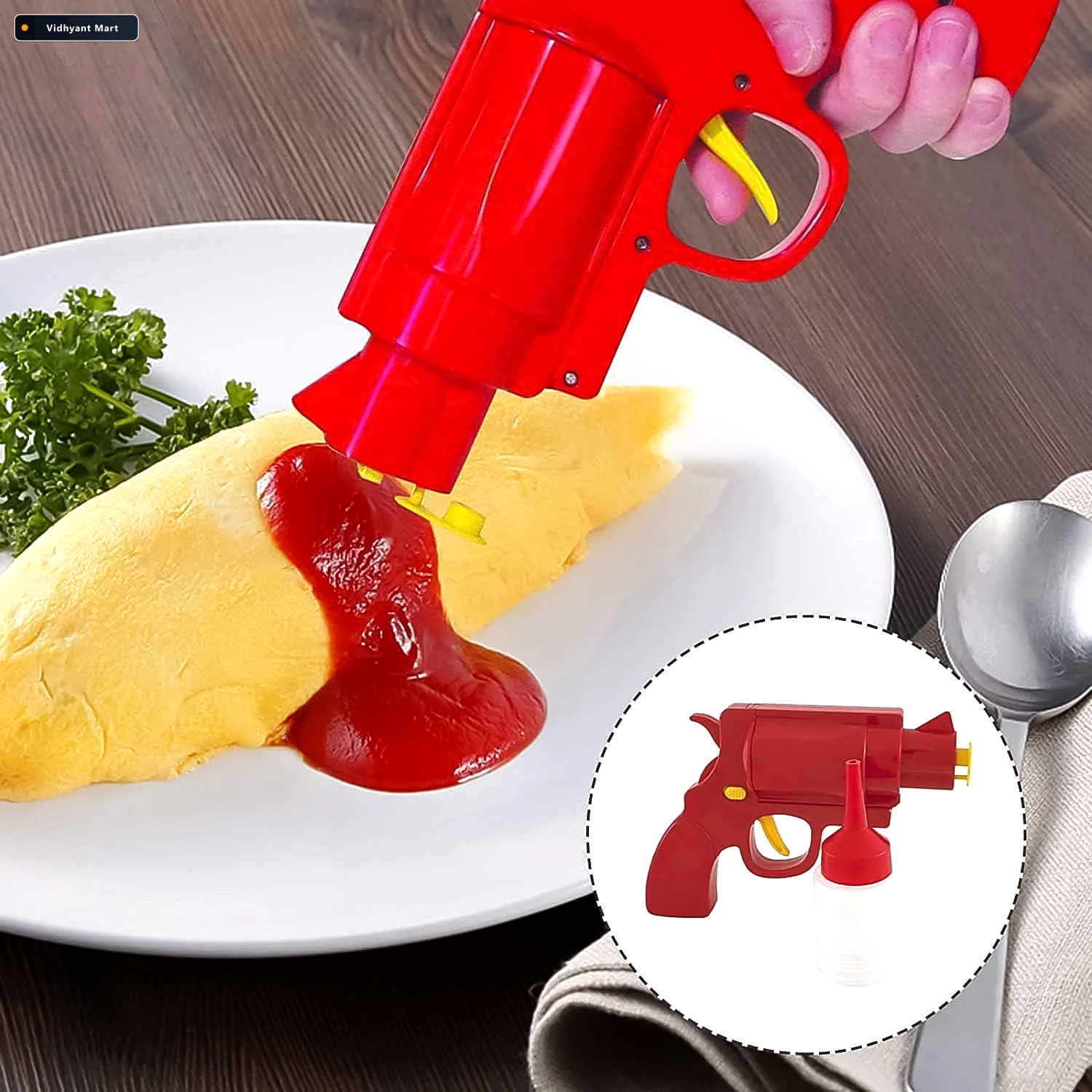 Vidhyant Mart Ketchup Dispenser Gun Leak Proof Sauce Spray Bottl 1