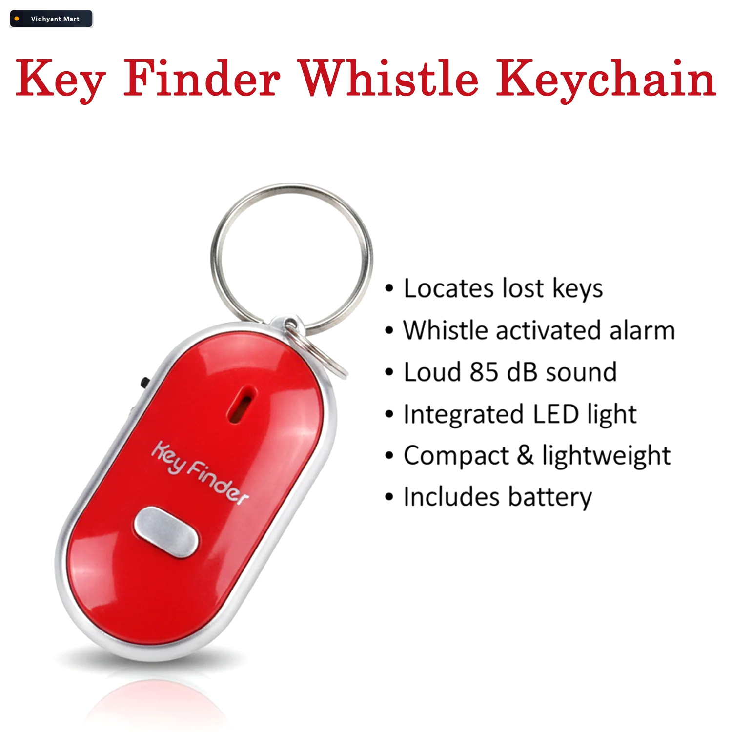 Vidhyant Mart Key Finder With Led Light Sound Activated Locator 3