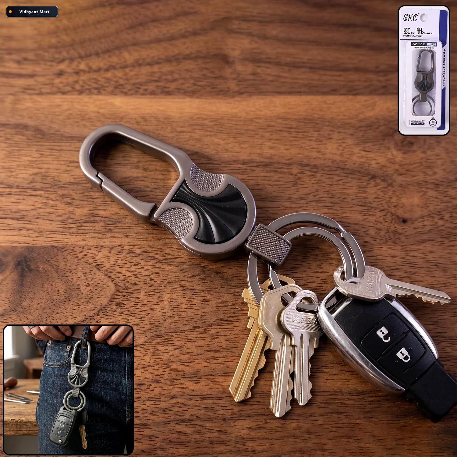 Vidhyant Mart Key Holder Secure Lock Clip For Reliable Key Manag 1