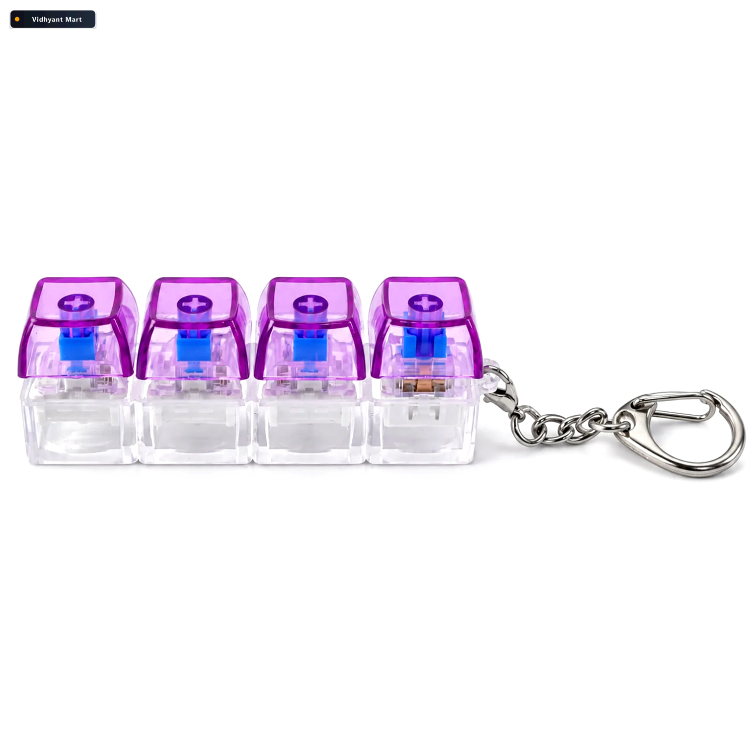 Vidhyant Mart Keyboard Switch Clicky Keychain With Four Keys And 4