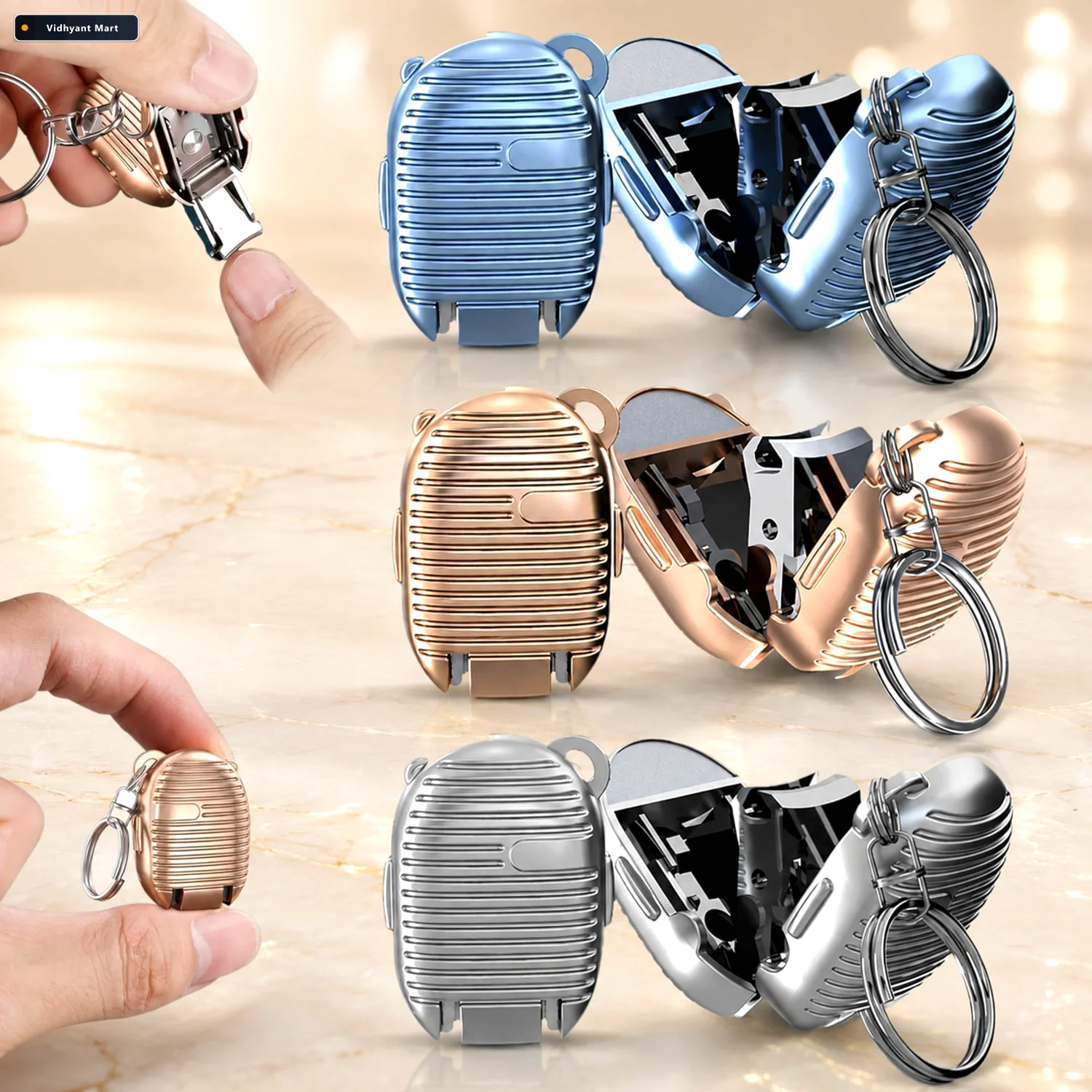 Vidhyant Mart Keychain Nail Clipper Portable Stainless Steel Wit 1
