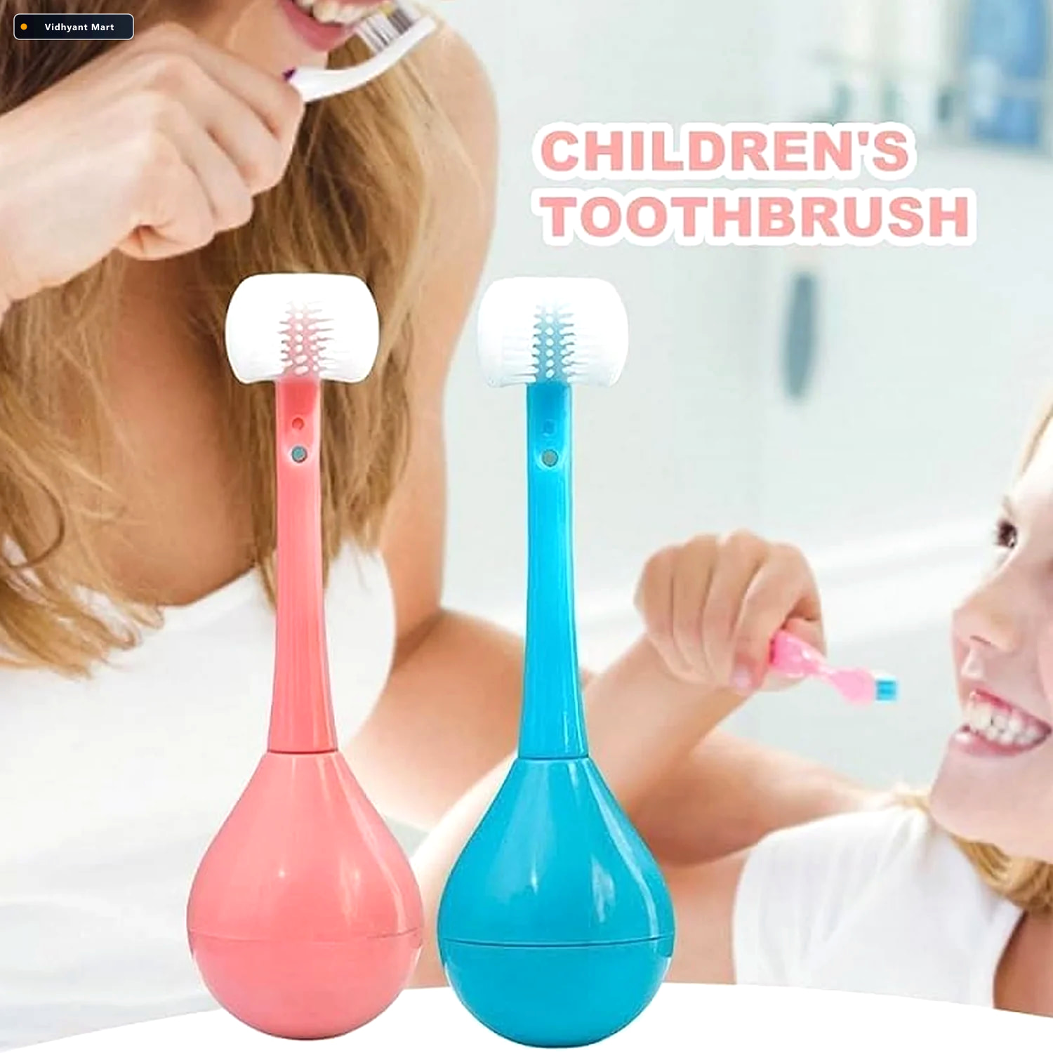 Vidhyant Mart Kids 3 Sided Toothbrush Gentle Silicone Head For A 4