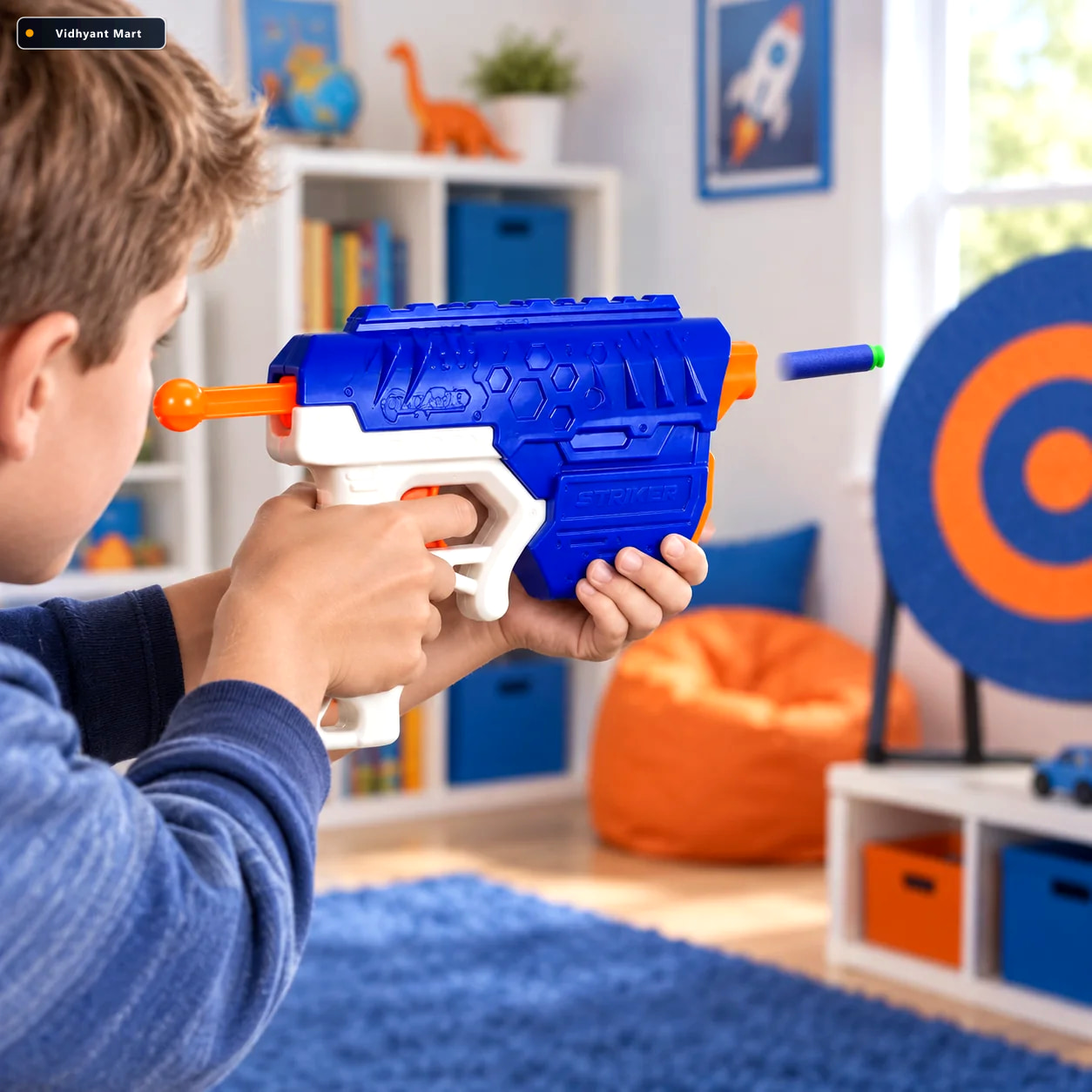 Vidhyant Mart Kids Action Play Combo Bubble Blaster Foam Dart Gu 5