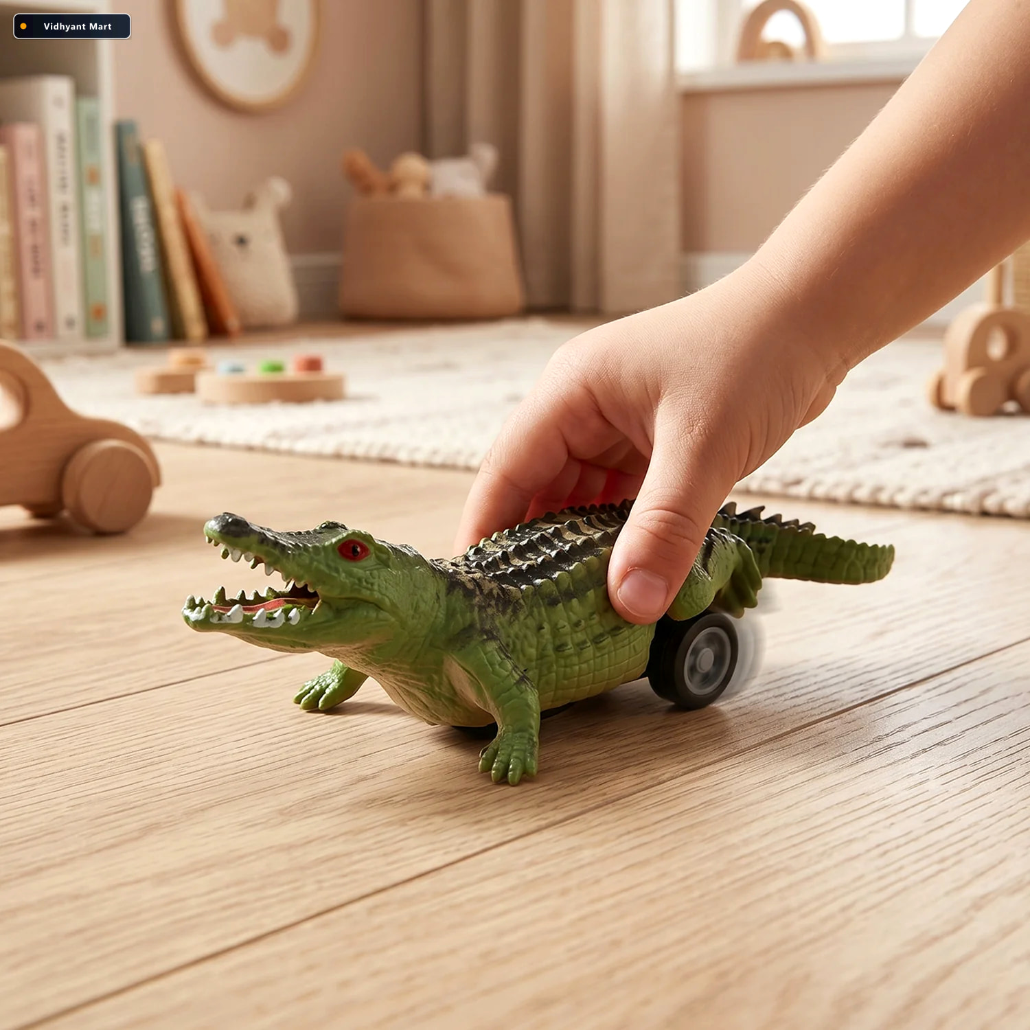 Vidhyant Mart Kids Animal Pull Back Toy Fun Rolling Motion Imagi 4