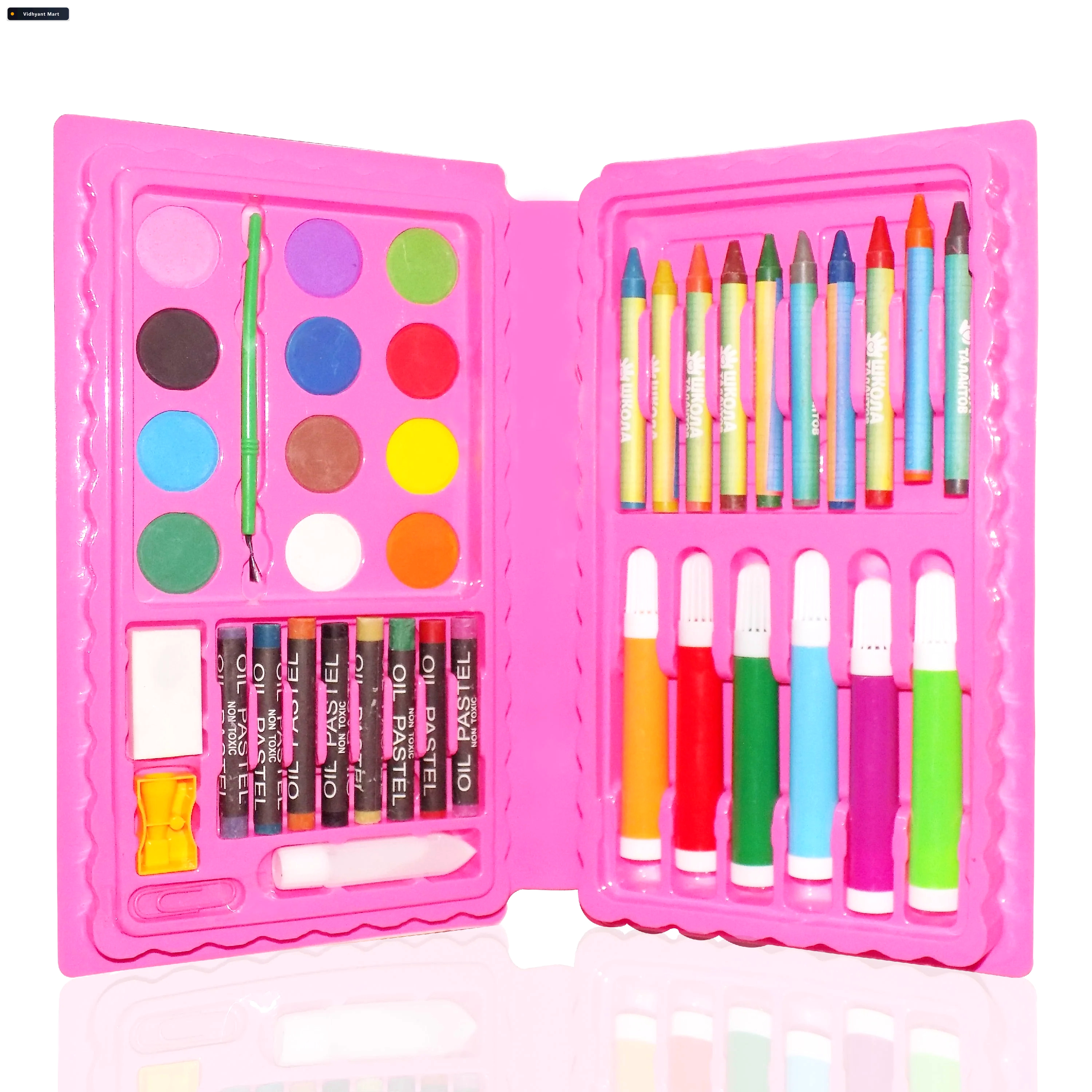 Vidhyant Mart Kids Art Kit 42 Pcs Drawing Coloring Set Colorful 1