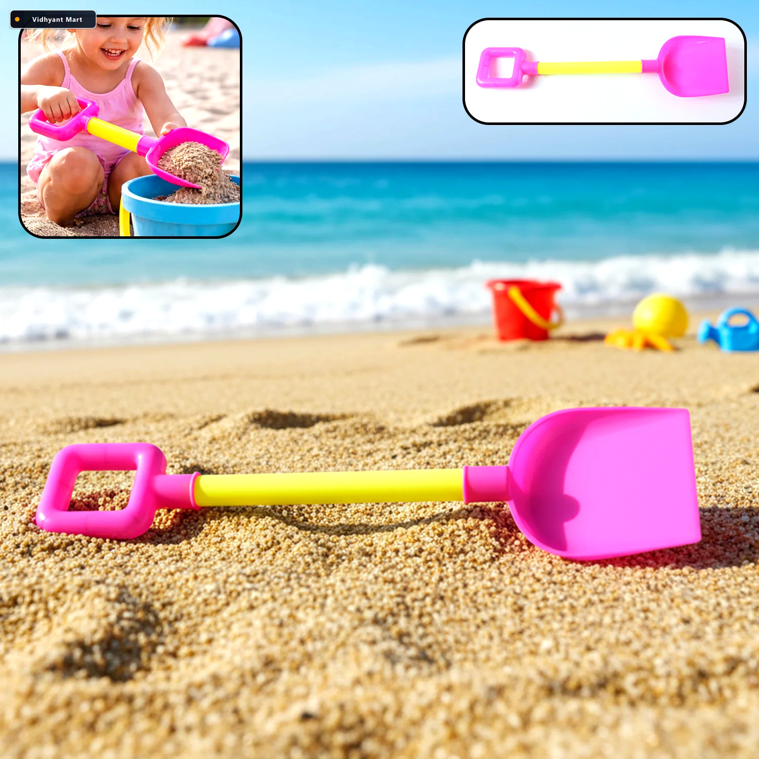 Vidhyant Mart Kids Beach Sand Shovel Lightweight Plastic Spade F 1