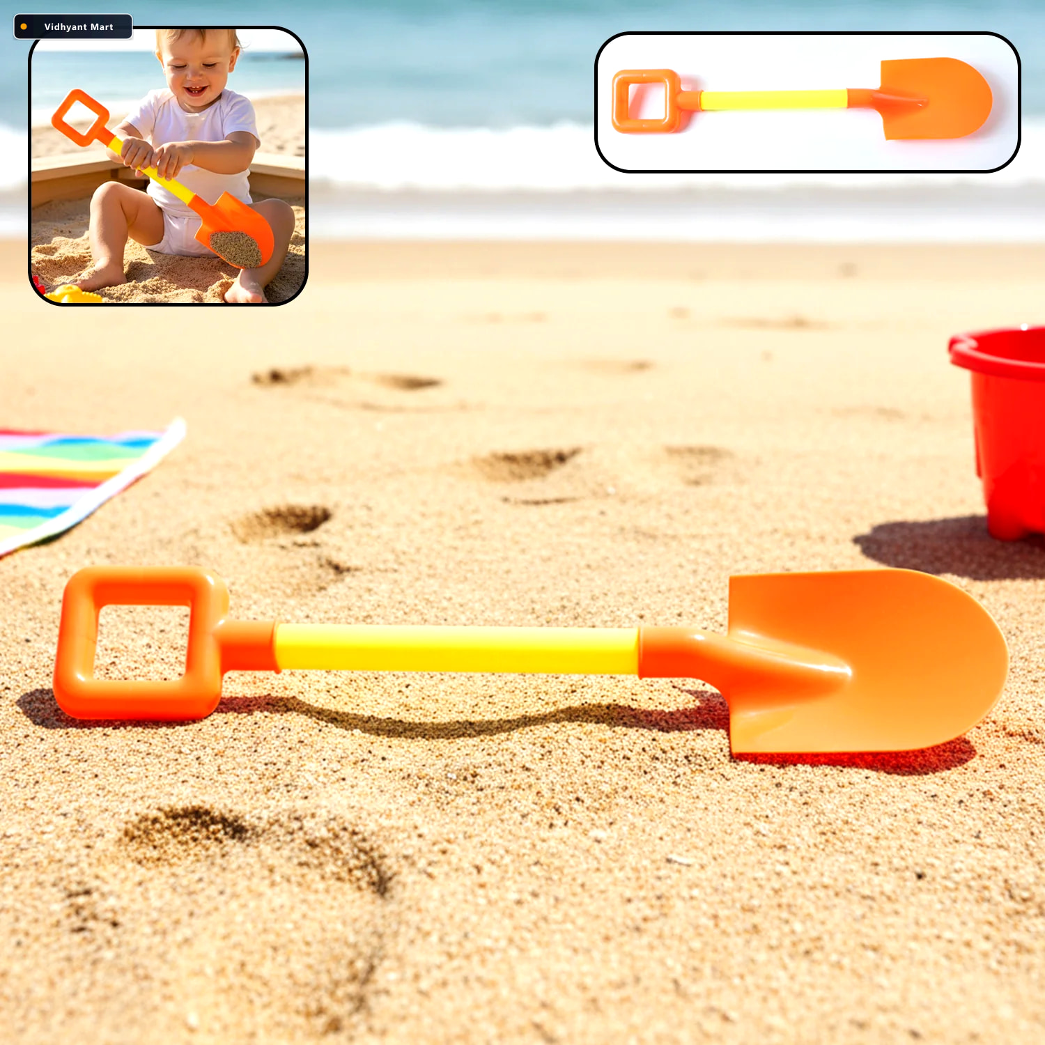 Vidhyant Mart Kids Beach Sand Shovel Lightweight Plastic With Ea 1