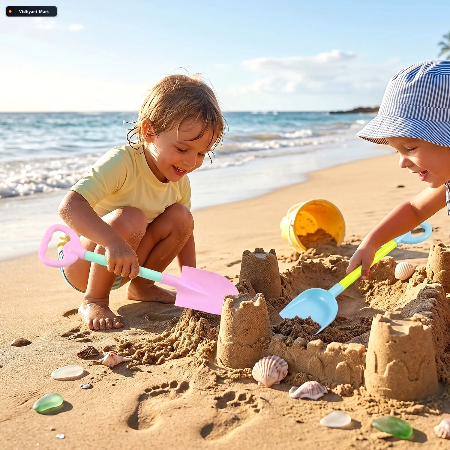 Vidhyant Mart Kids Beach Sand Shovel Toy Set Bright Durable Easy 2